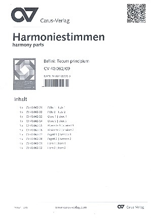 Tecum principium fr Sopran und Orchester (Orgel) Harmonie