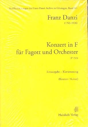 Konzert F-Dur P235 fr Fagott und Orchester fr Fagott und Klavier