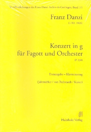 Konzert g-Moll P238 fr Fagott und Orchester Fagott und Klavier