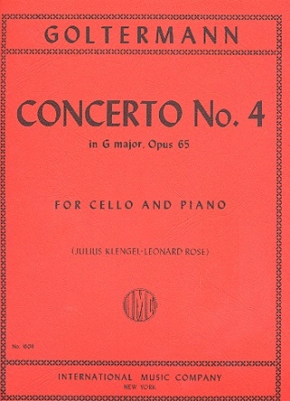 Concerto G major no.4 op.65 for cello and piano