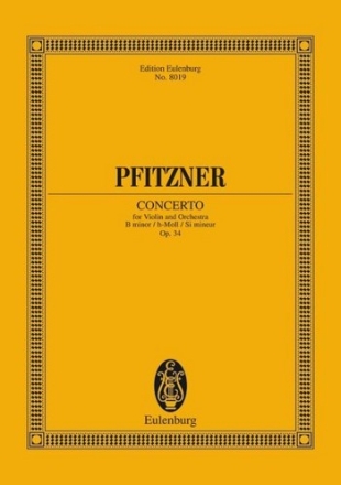 Konzert h-Moll op.34 fr Violine und Orchester Studienpartitur