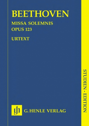 Missa solemnis op.123 Fr Soli, Chor und Orchester Studienpartitur