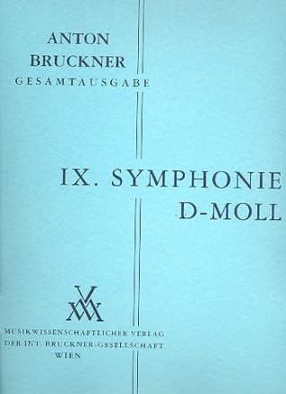 Sinfonie d-Moll Nr.9 in der Originalfassung von 1894 fr Orchester Dirigierpartitur