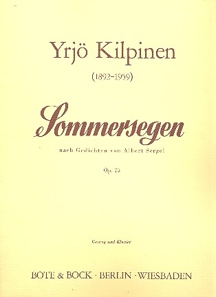 Sommersegen op.75 - 6 Lieder fr Gesang und Klavier