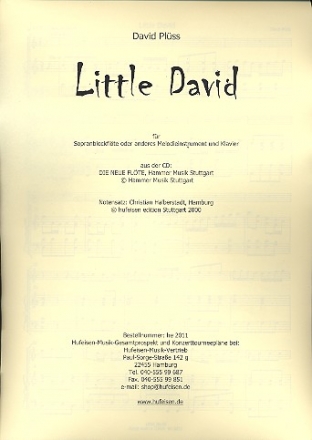 Little David fr Sopranblockflte und Klavier