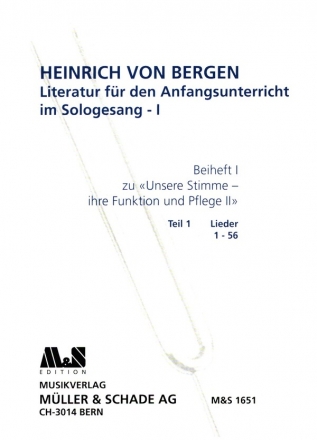 Literatur fr den Anfangsunterricht im Sologesang Band 1 Teil 1(Lieder 1-56) Begleitheft 1 Teil 1 zu 'Unsere Stimme - Band 2'