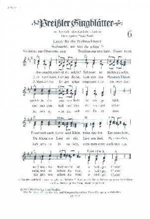 Preissler Singbltter 6 Lieder fr die Adventszeit, 3-stimmig gesetzt mit Akkordbezeichnung