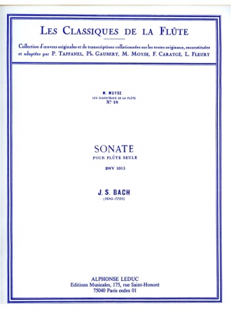 Sonate BWV1013 pour flte