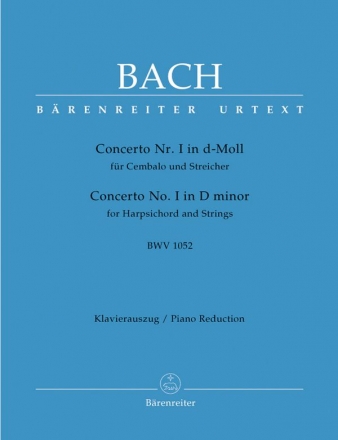 Konzert d-Moll Nr.1 BWV1052 fr Cembalo und Streicher fr Cembalo und Klavier