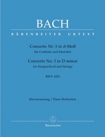 Konzert d-Moll Nr.1 BWV1052  fr Cembalo und Streicher fr Cembalo und Klavier