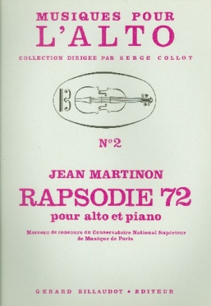 Rapsodie 72 pour alto et piano