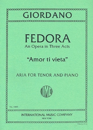Amor ti vieta Aria for tenor and piano