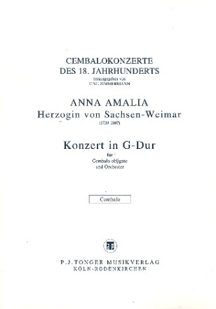 Konzert G-Dur fr Cembalo und Orchester Cembalo