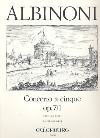 Concerto a cinque D-Dur op.7,1 fr Streichorchester Partitur