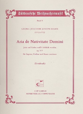 Aria de Nativitate Domini op.5,7 fr Sopran, Violine und Bc