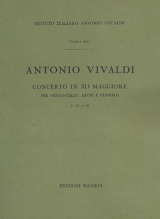 Konzert B-Dur F.III:25 fr Violoncello, Streicher und Bc Partitur