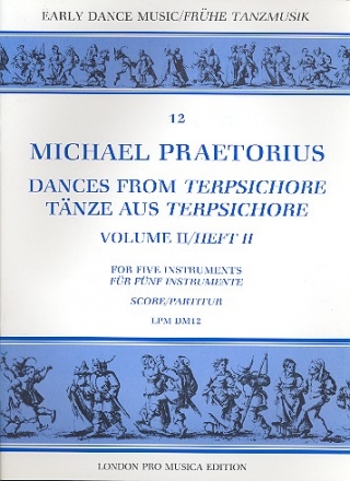 Tänze aus Terpsichore Band 2 für 5 Instrumente Partitur