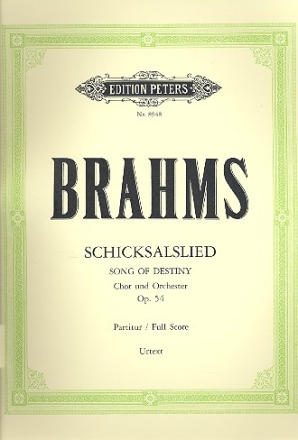 Schicksalslied op.54 fr Chor und Orchester Partitur