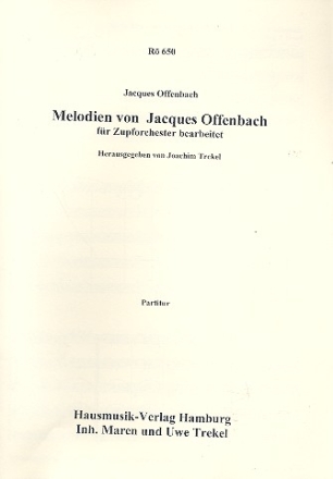 Offenbach-Melodien fr Mandolinenorchester Partitur