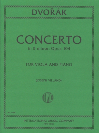 Concerto B Minor op.104 for viola and piano