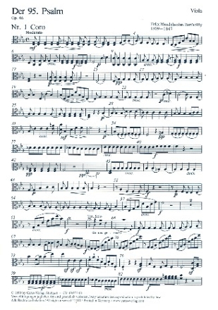 Der 95. Psalm op.46 fr Soli, Kommt lat uns anbeten Viola
