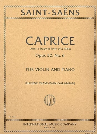 Caprice after a Study in Form of a Waltz op.52,6 for violin and piano