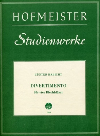 Divertimento fr 3 Trompeten und Posaune Partitur und Stimmen