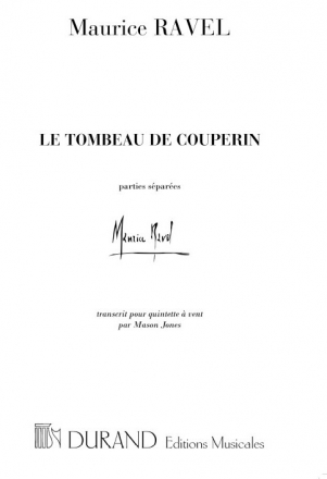 Le tombeau de Couperin pour hautbois, flute, clarinette, basson et cor en fa Parties