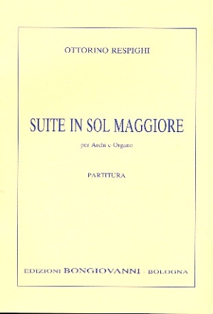 Suite sol maggiore per archi e organo partitura