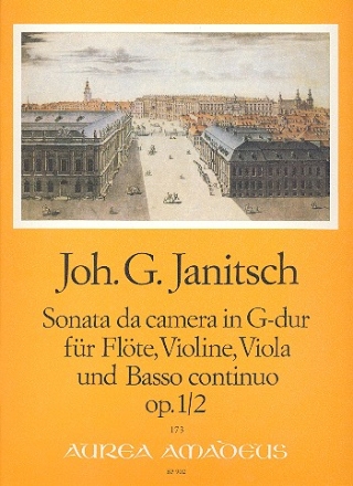 Sonata da camera G-Dur op.1,2 fr Flte, Violine, Viola und Bc Partitur und Stimmen (Bc ausgesetzt)