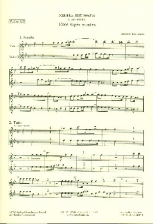 Membra Jesu nostri fr Soli, Chor (SSATB), Streicher und Orgel Violine 1/2
