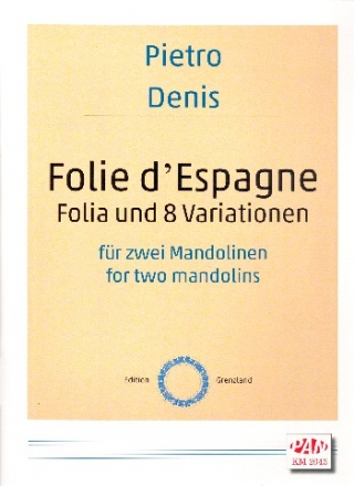 Folie d'espagne Folia und 8 Variationen fr 2 Mandolinen