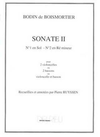 SONATE RE MINEUR NO.2 POUR 2 VIOLON- CELLES SEULS (OU 2 BASSONS , BASSON ET VIOLONCELLE)