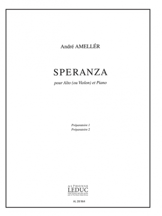 SPERANZA POUR ALTO (OU VIOLON) ET PIANO