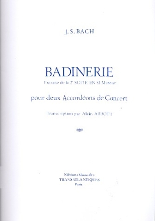 Badinerie de la suite si mineur no.2 pour 2 accordeons de concert