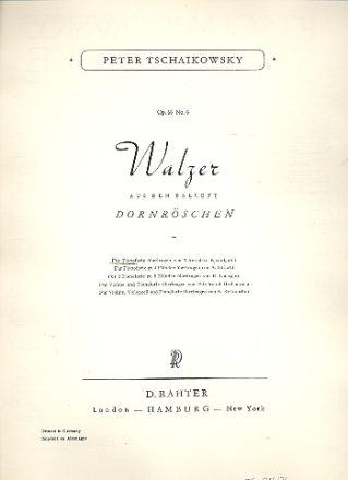 Walzer op.66,6 aus 'Dornrschen' fr Klavier
