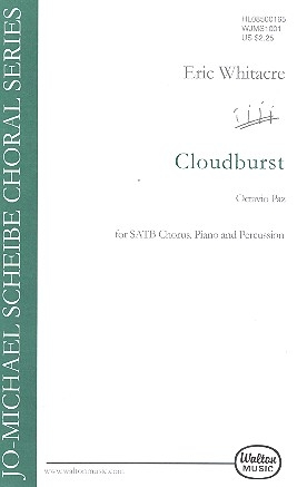 Cloudburst for mixed chorus, piano and percussion score (sp)