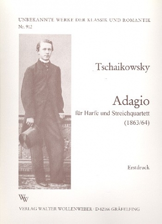 Adagio fr Harfe und Streichquartett Partitur und Stimmen