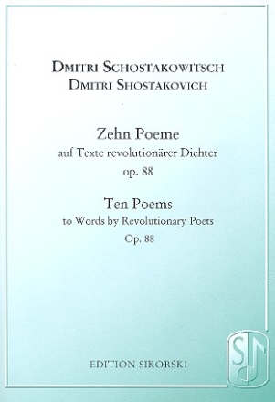 10 Poemes op.88 nach Revolutionsgedichten fr gem Chor a cappella Partitur (russ. Umschrift)