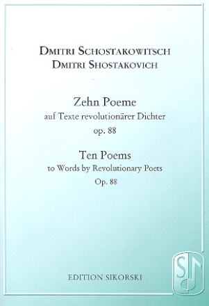 10 Poemes op.88 nach Revolutionsgedichten fr gem Chor a cappella Partitur (russ. Umschrift)