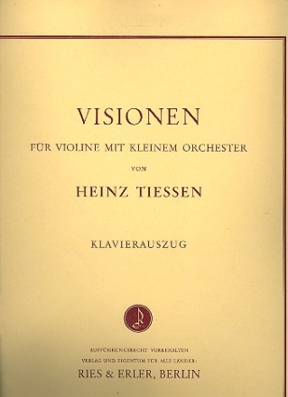 Visionen fr Violine und Orchester fr Violine und Klavier