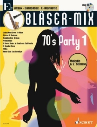 Blser-Mix (+CD): 70's Party 1 fr Es-Instrumente (Melodie und 2. Stimme)