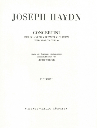 Concertini fr Klavier, 2 Violinen und Violoncello Violine 1