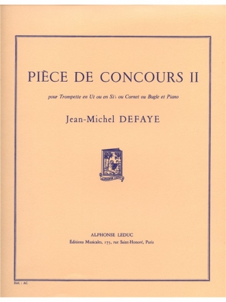 Pice de concours vol.2 pour trompette en ut ou en sib ou cornet et piano