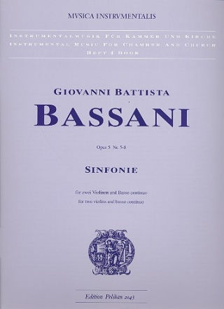 Sinfonie op.5,5-8 fr 2 Violinen und Bc Stimmen