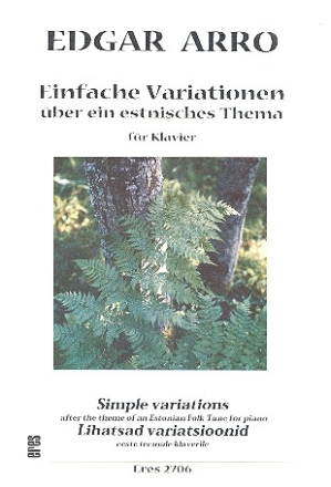 Einfache Variationen ber ein estnisches Thema fr Klavier