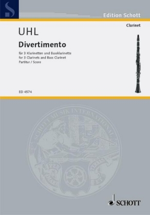 Divertimento fr 3 Klarinetten (B) und 1 Bassklarinette (B) Partitur