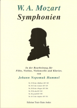 Sinfonie Es-Dur Nr.39 KV543 fr Flte, Violine, Violoncello und Klavier Partitur und Stimmen