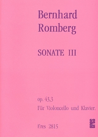 Sonate G-Dur op.43,3 fr Violoncello und Klavier