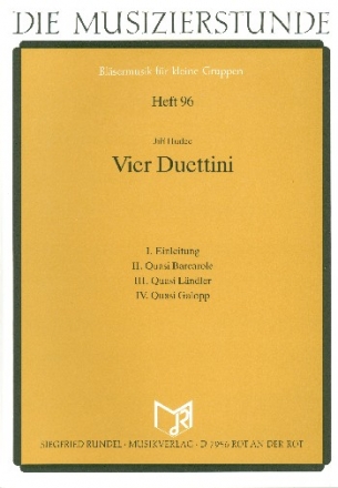 4 Duettini  fr Oboe (Trompete in C) und Posaune (Fagott) Partitur und Stimmen